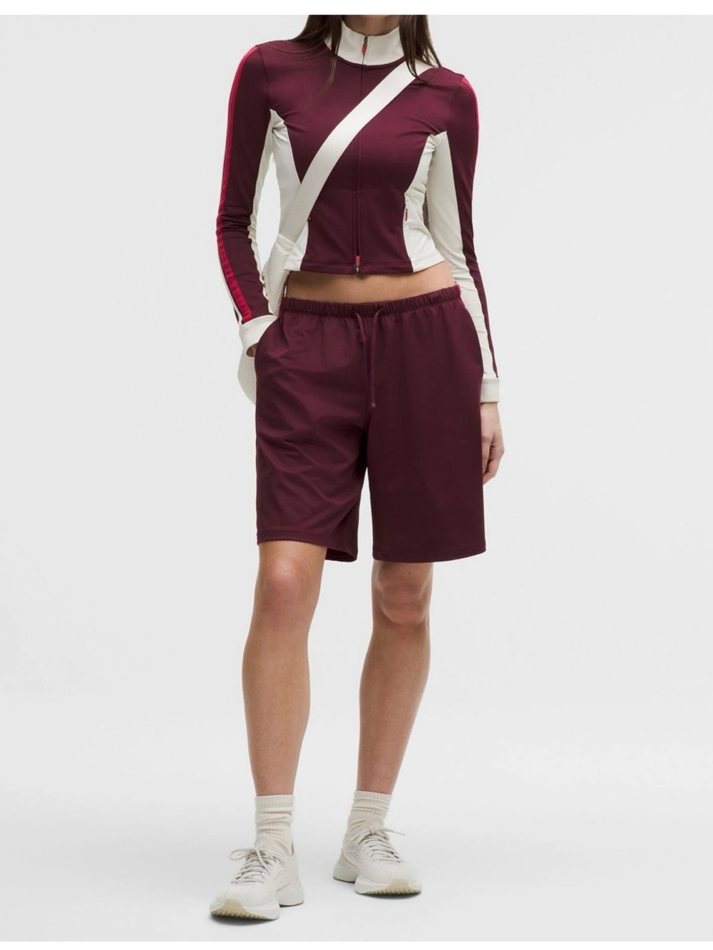 lululemon athletica Women's Maroon Athletic Bermuda Shorts